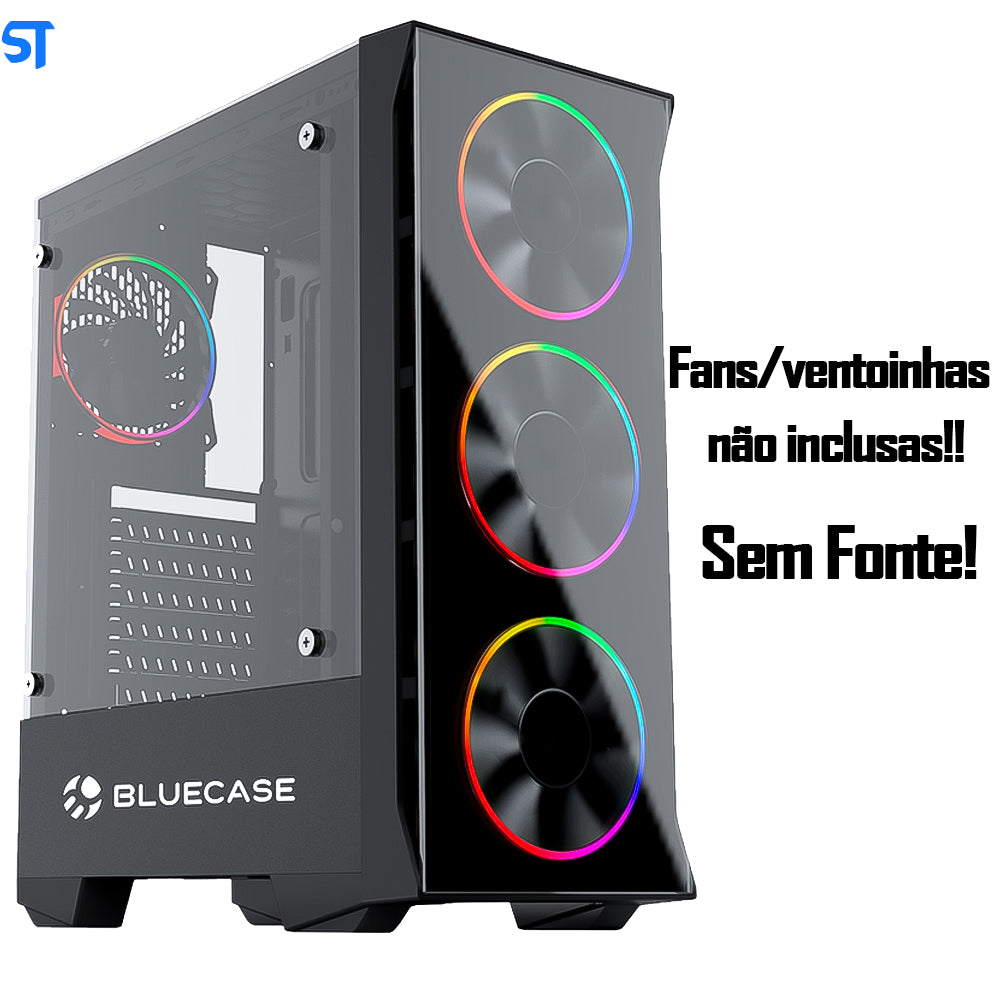 Gabinete Gamer BG-036 Preto Bluecase Sem Fonte / Usb 3.0