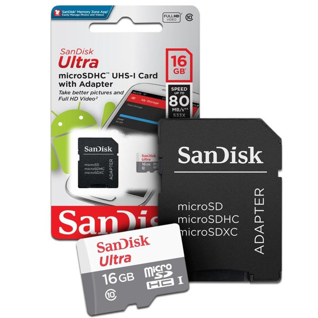 Cartão de Memória SanDisk 16GB Ultra MicroSDHC UHS-I Classe 10