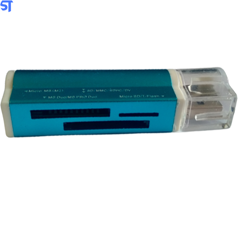 Adaptador All In One USB 2.0 Micro SD, SD,  Micro MS, MS Duo - Azul