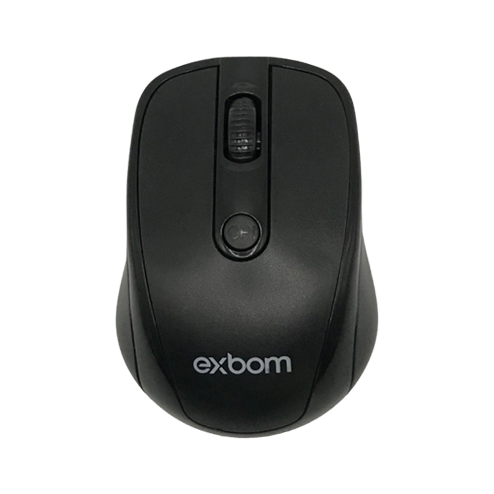 Teclado e Mouse Sem Fio Wireless ABNT II 2.4Ghz Multimídia Exbom BK-S1000A-04273 Preto