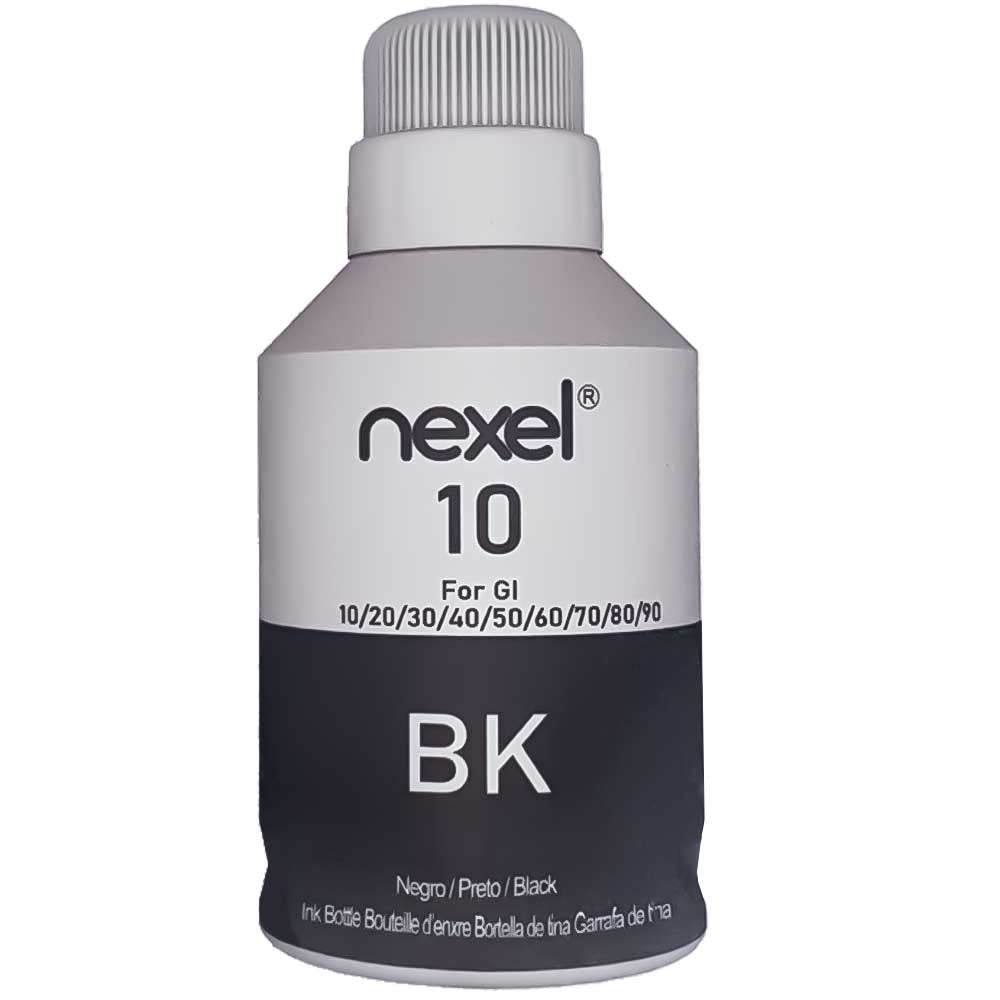 Refil De Tinta Compativel Canon Nexel Preto BK10 GM2010/ GM2050/ G5010 170Ml