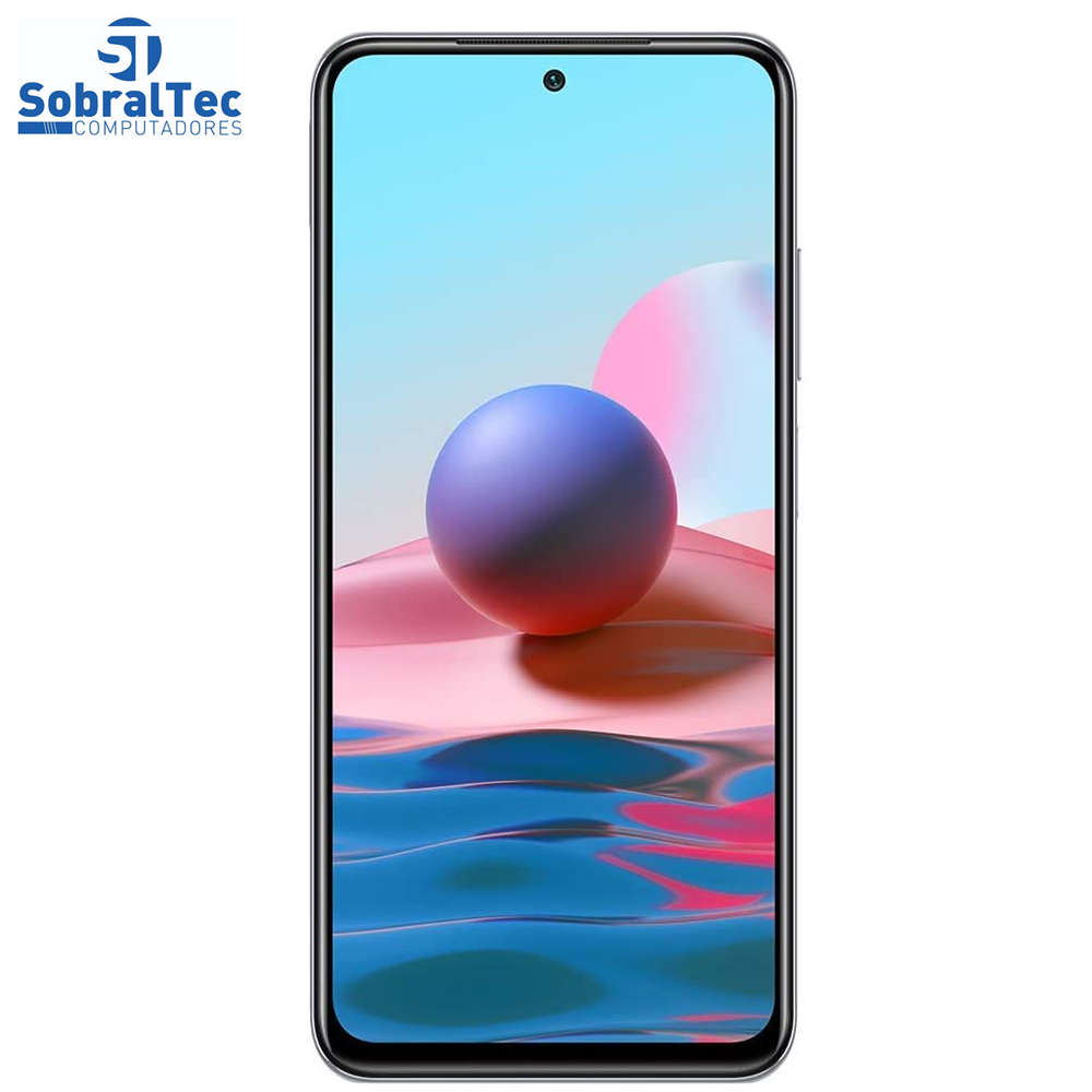 Smartphone Xiaomi Redmi Note 10 Versão Global 64Gb 4Gb Ram Pebble Branco Quad Câmera Traseira  48 Mpx