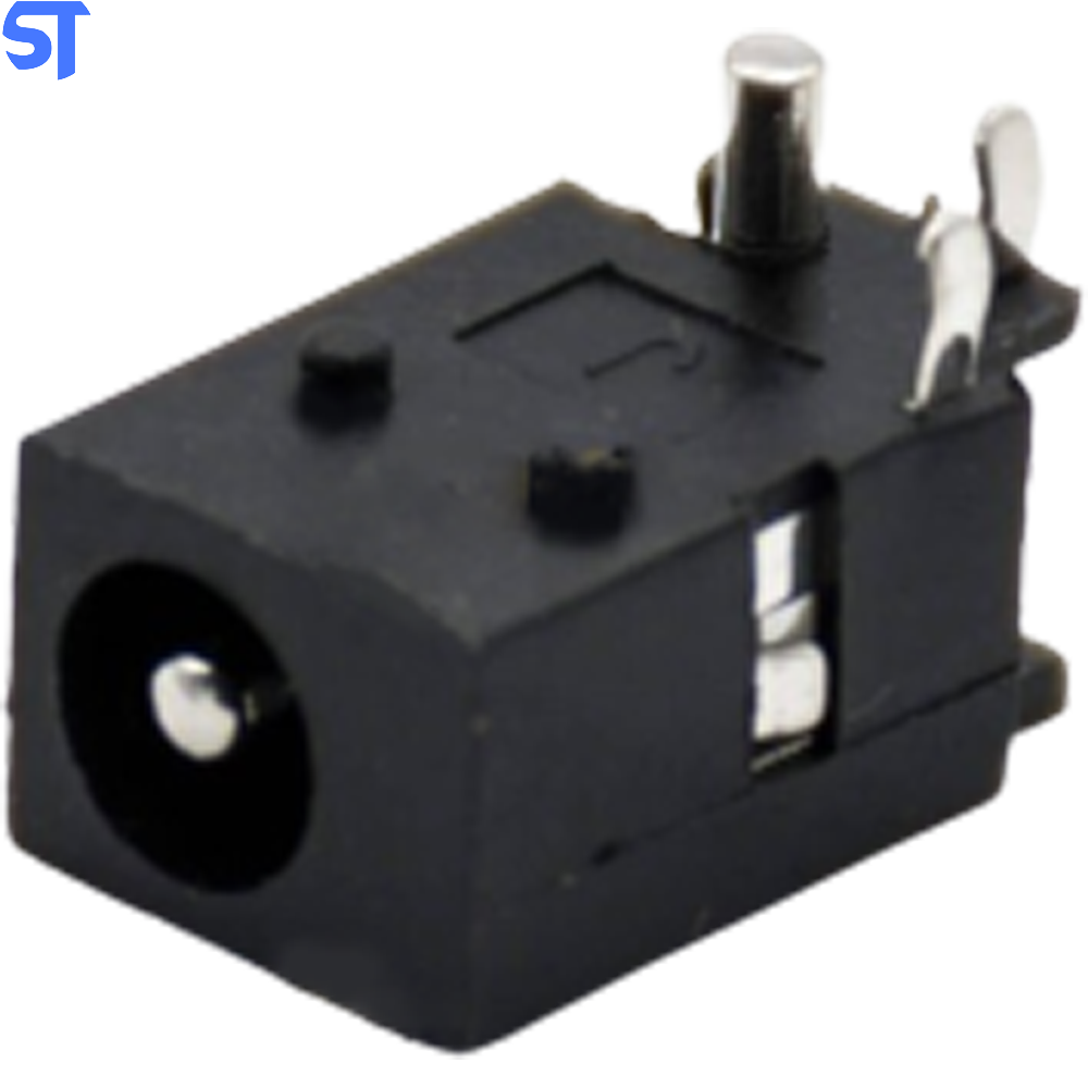 Dc Power Jack Macho Sem Blindagem Através do Orifício Direito Conector 4.4 * 1.65mm