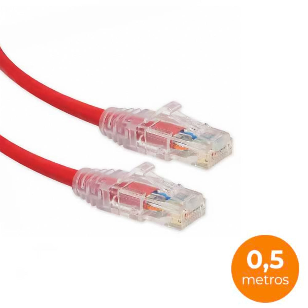 Patch Cord U/UTP SohoPlus CAT.6e T568A/B 0.5M Vermelho