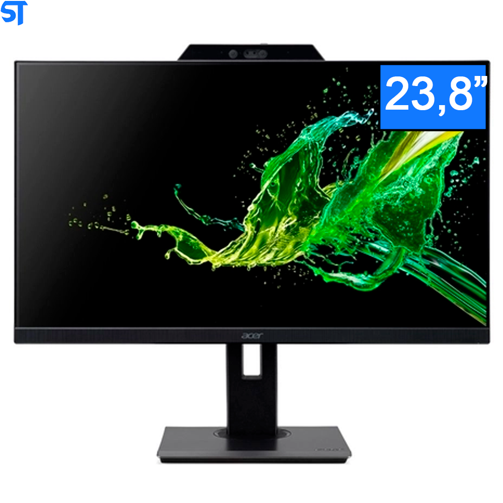 Monitor LED Acer 23,8 B247Y Full HD 75Hz IPS 4Ms Com Webcam Integrada