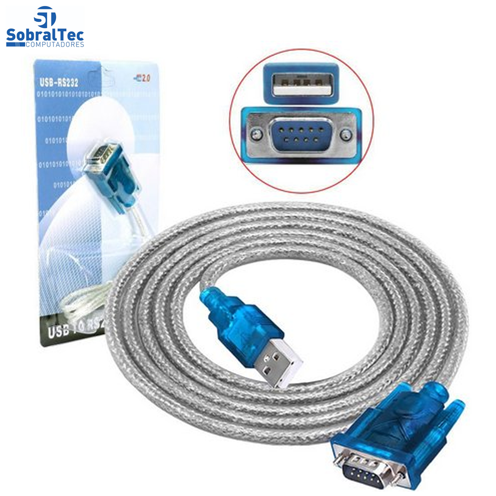 Cabo Conversor Usb Db9 x Serial Rs-232