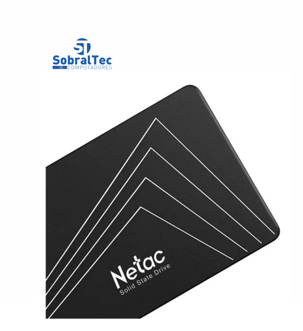 HD SSD 128GB Netac Sata 3 500mb/s para Leitura e 350mb/s para Gravação Black
