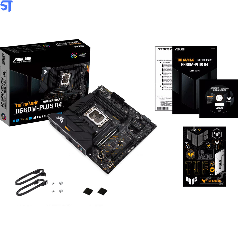 Placa Mãe Asus TUF Gaming B660M-PLUS D4, Intel LGA 1700, mATX, DDR4, RGB