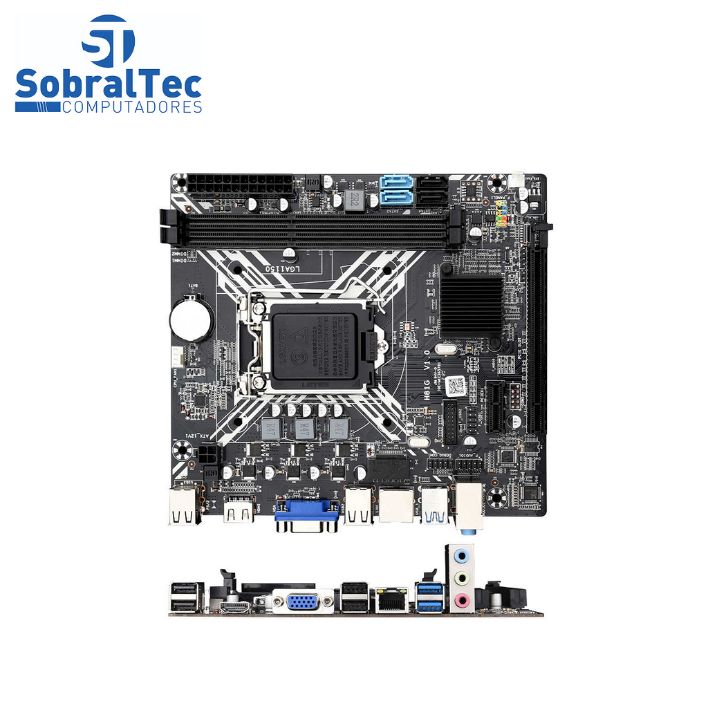 Placa Mãe Daixu H81G H81 LGA1150 DDR3 PCI-E 16X USB3.0 SATA3.0 HDMI VGA até 16GB