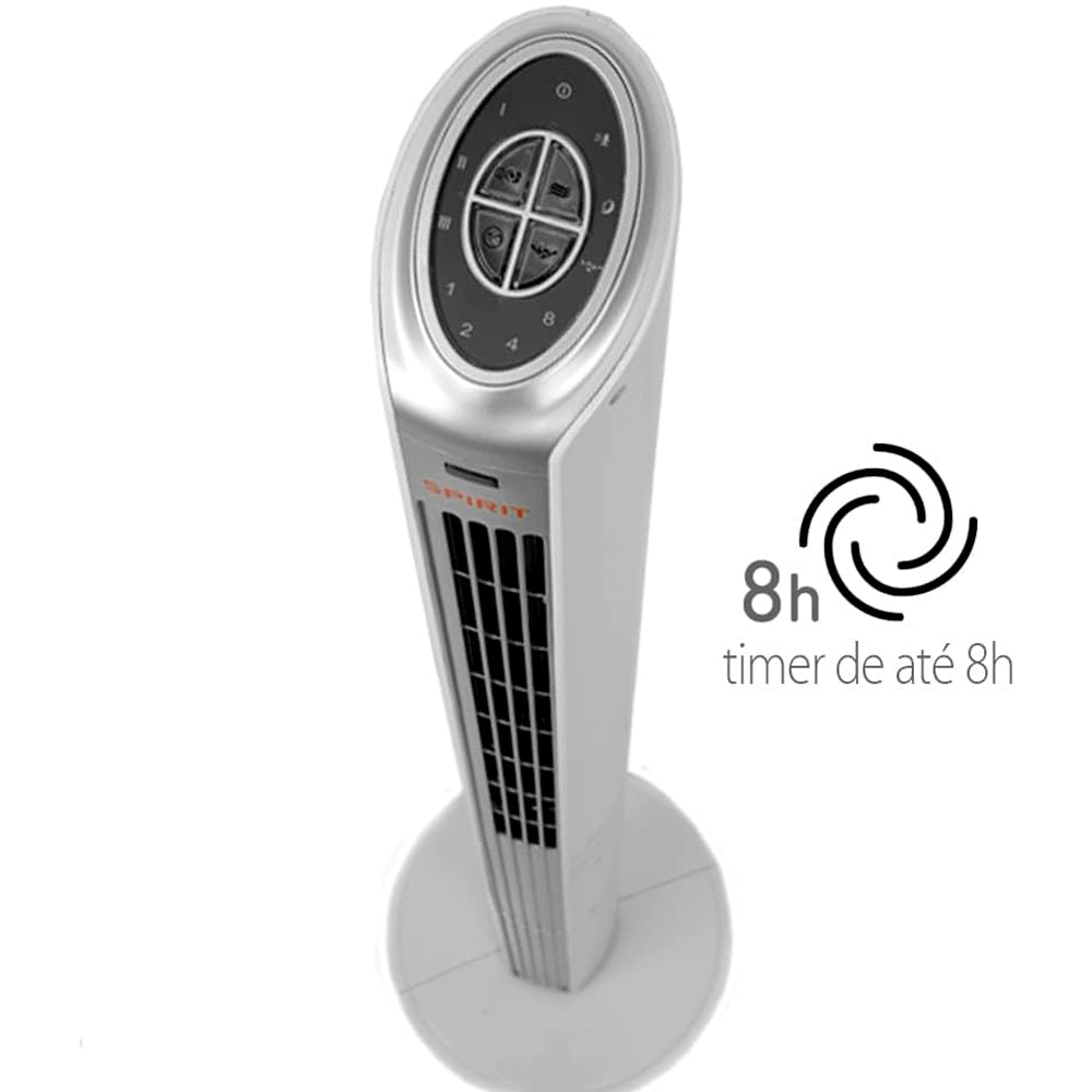 Ventilador Torre Spirit Maxximos Elegant Ts1200 Branco Prata 220V