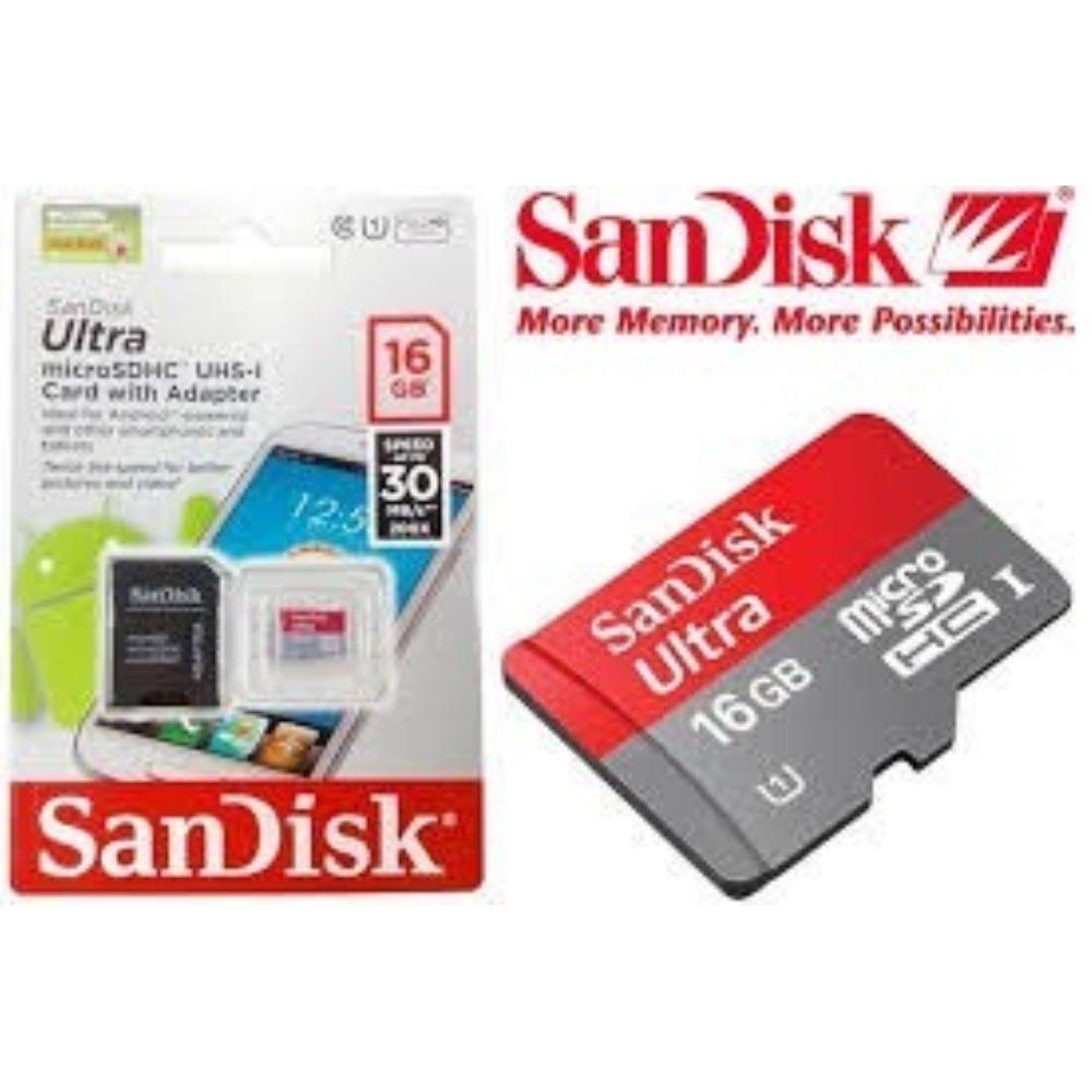 Cartão de Memória SanDisk 16GB Ultra MicroSDHC UHS-I Classe 10