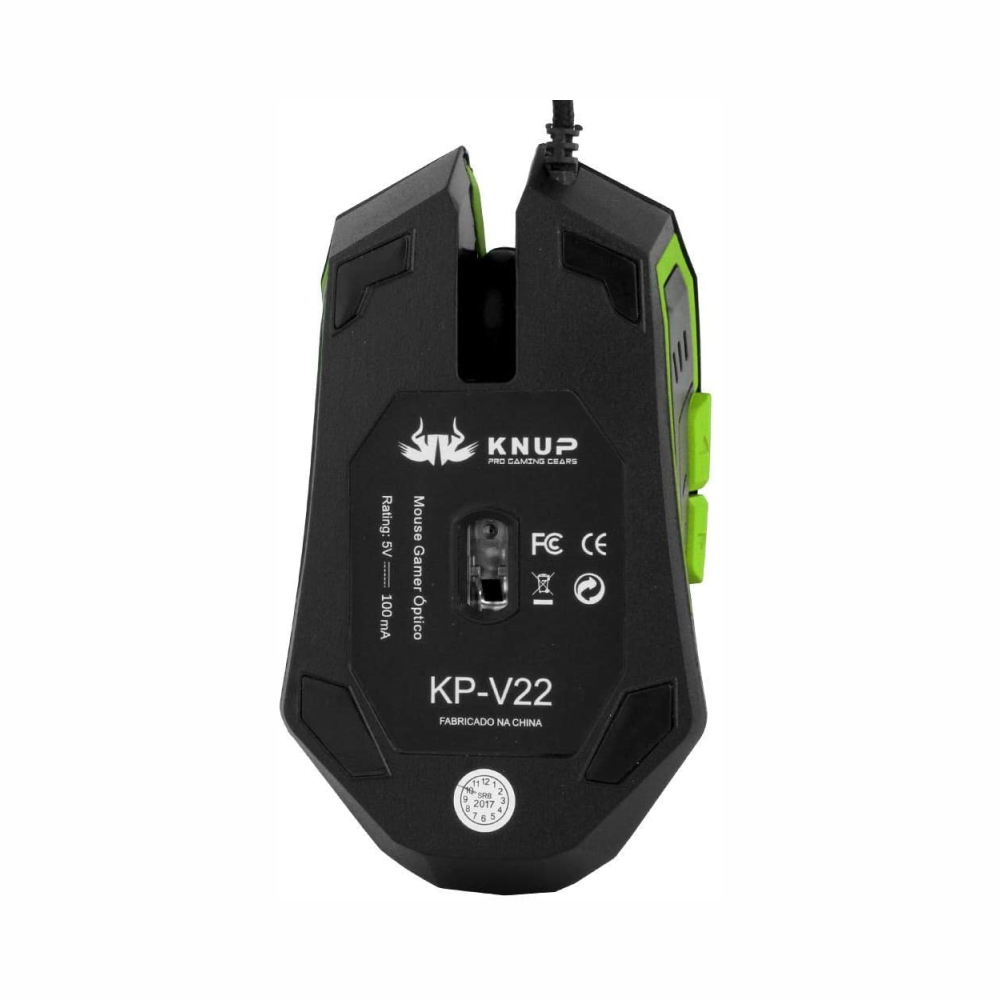 Mouse Gamer Óptico Usb2.0 2400DPI 6 Botões 37 Ips Knup Kp-V22