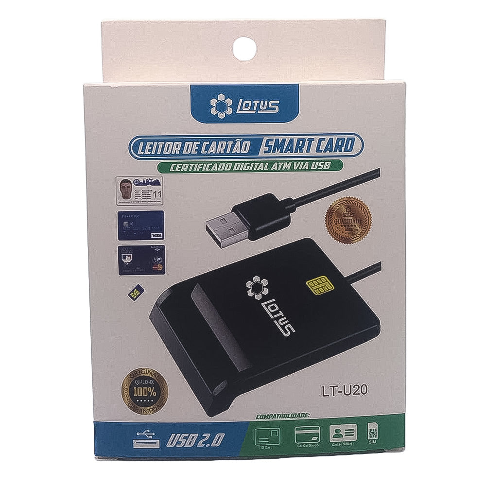 Leitora Cartão Smart Card Certificado Digital Usb Original Lotus
