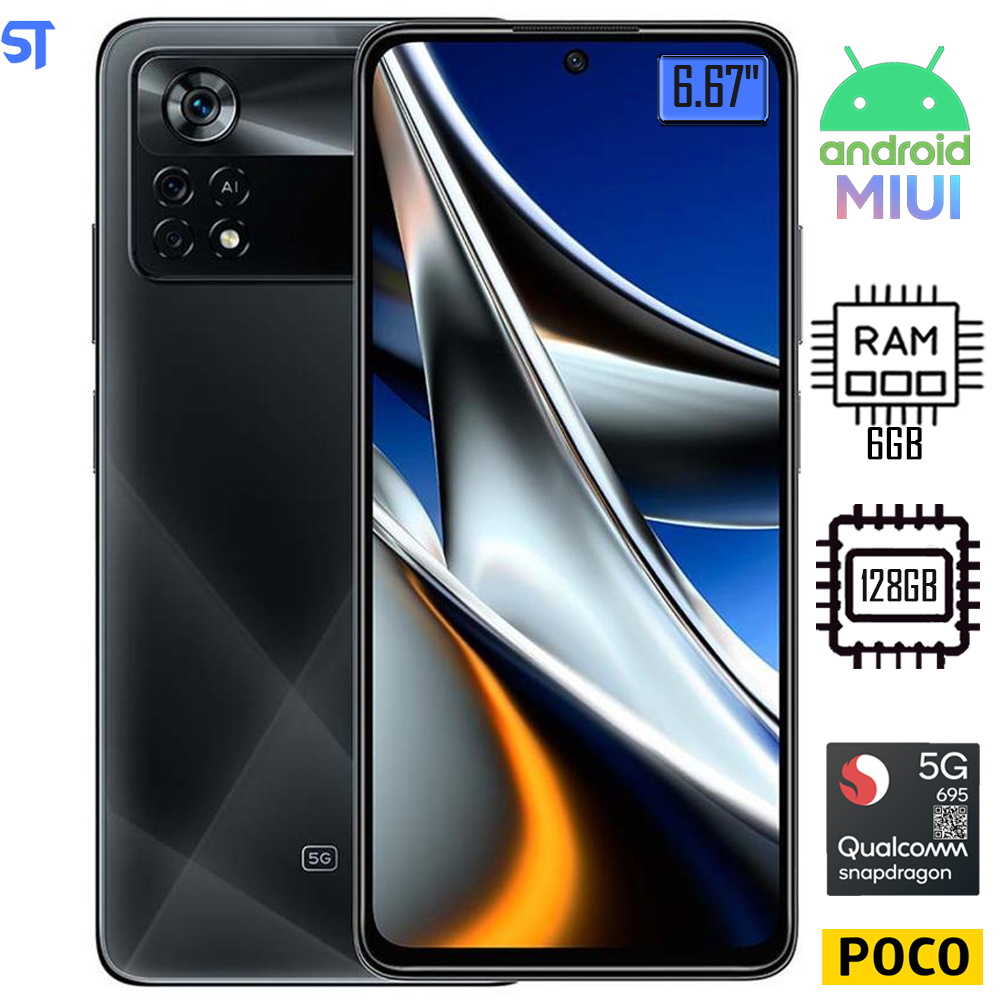 Smartphone Xiaomi Poco X4 Pro Dual Chip 128GB RAM 6GB Global 5G- Lazer Black