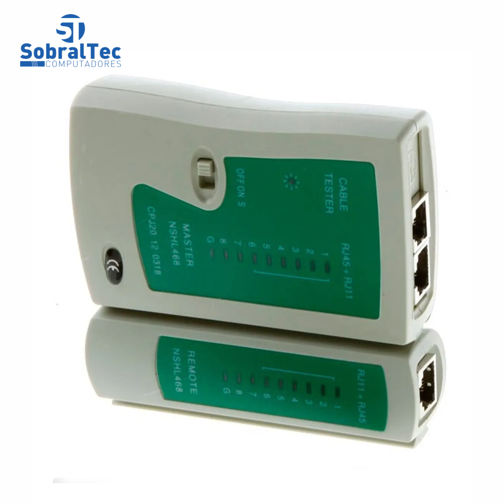 Testador De Cabo De Rede Lan RJ45 e RJ11 Profissional FC FCTSTCB