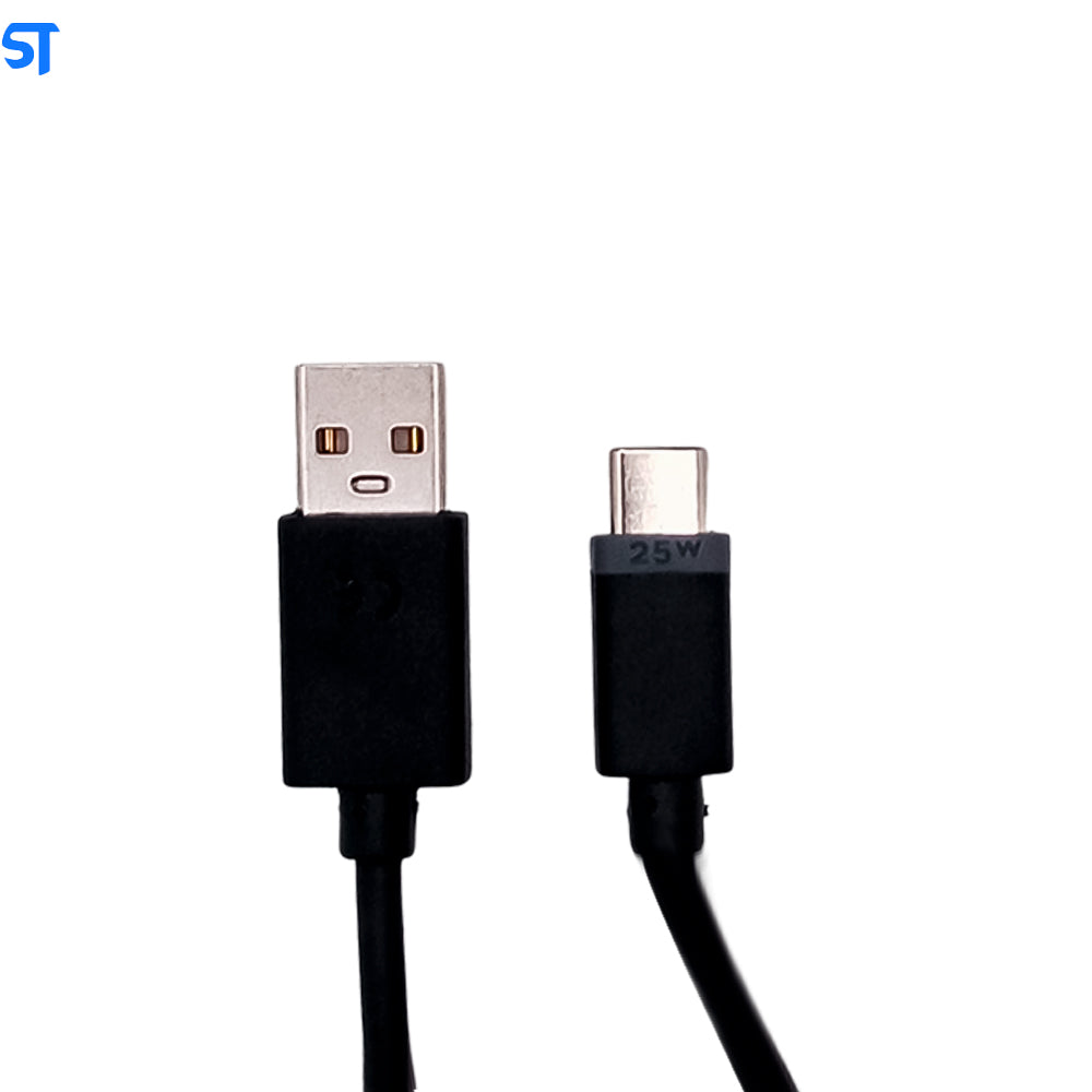 Cabo Motorola Carregamento Rápido Turbo USB á Tipo C 25W - Preto - Caixa Azul