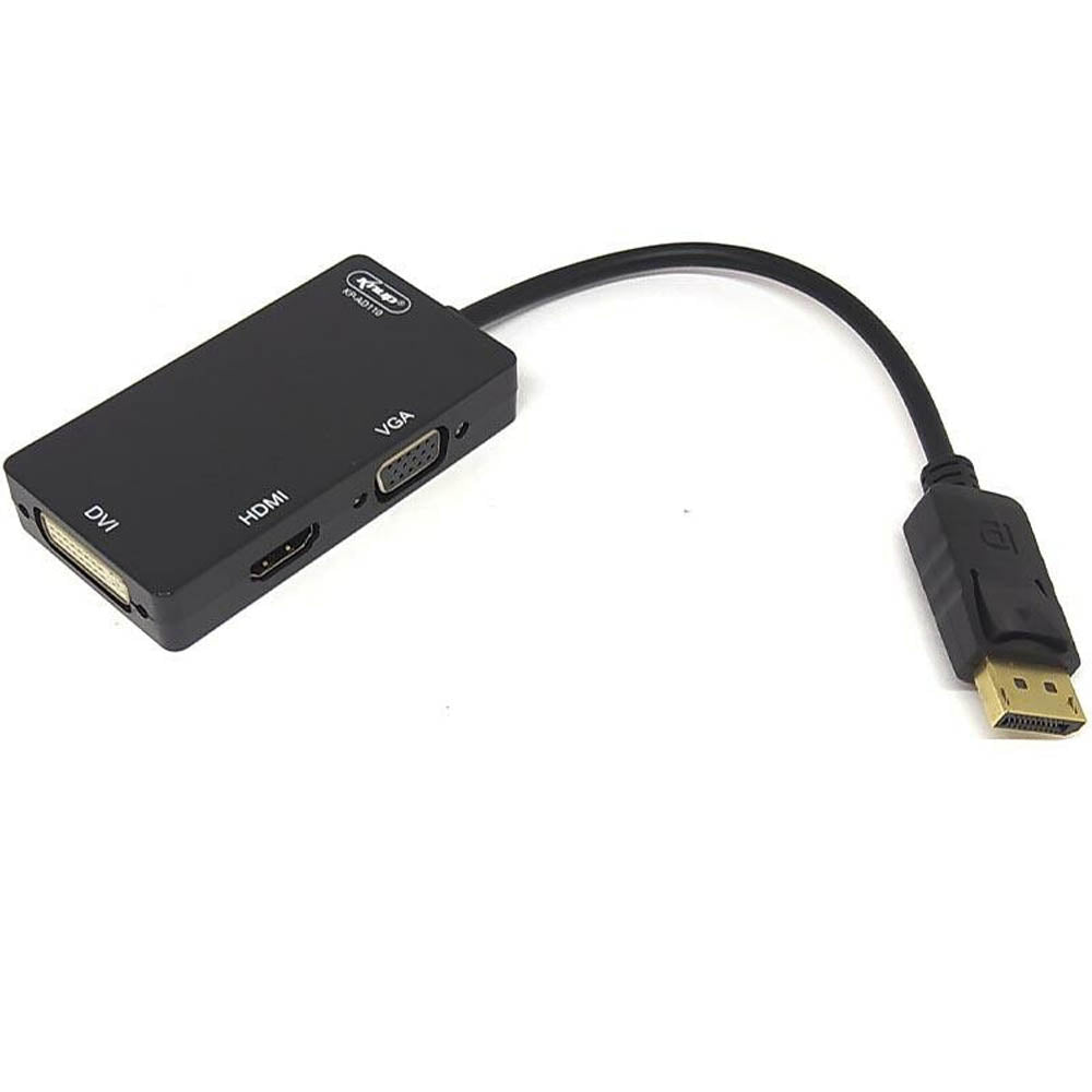 Adaptador Conversor Displayport Para HDMI/VGA/DVI KNUP - KP-AD110