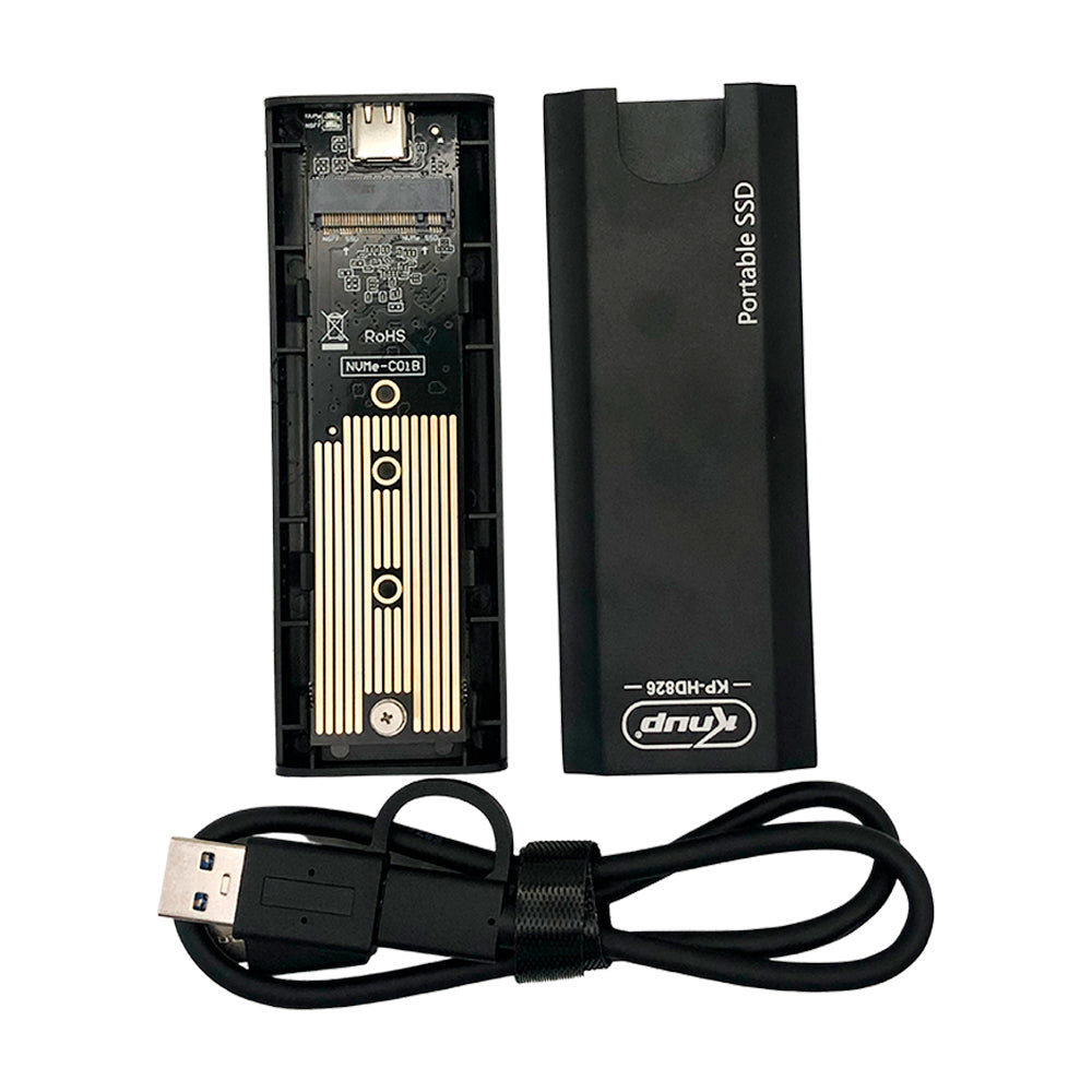Gaveta / Case Para SSD M.2 Nvme ou Sata Cabo Usb /Tipo-C Knup - Kp-HD826