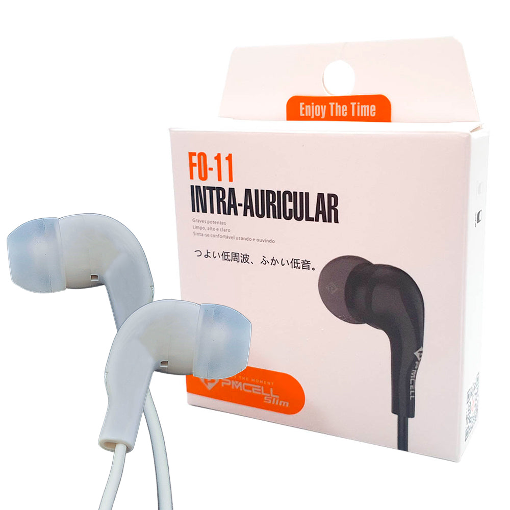 Fone De Ouvido Intra-Auricular Pmcell FO-11 - Branco