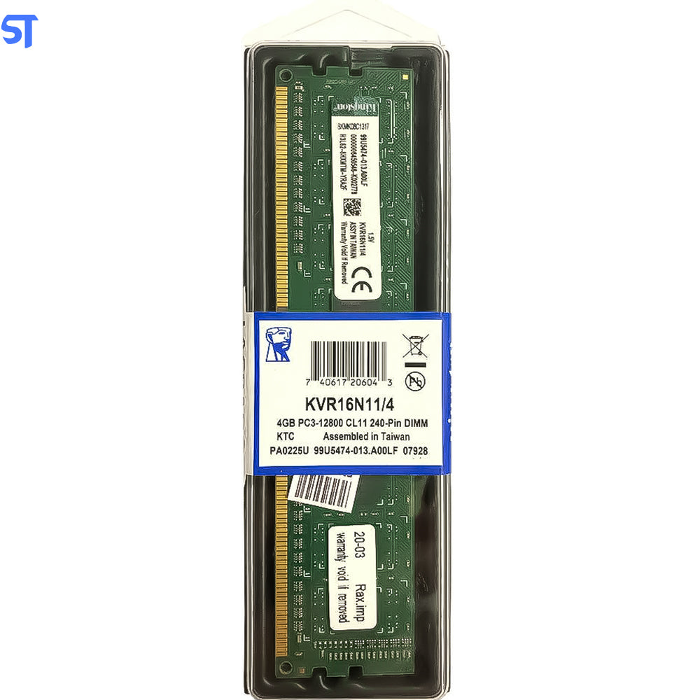Memória Ram Para Desktop 4GB 1600MHz Ddr3  Kingston - KVR16N11/4