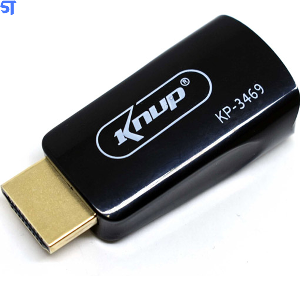 Adaptador Conversor Hdmi x Vga Com Saída De Áudio Knup Kp-3469