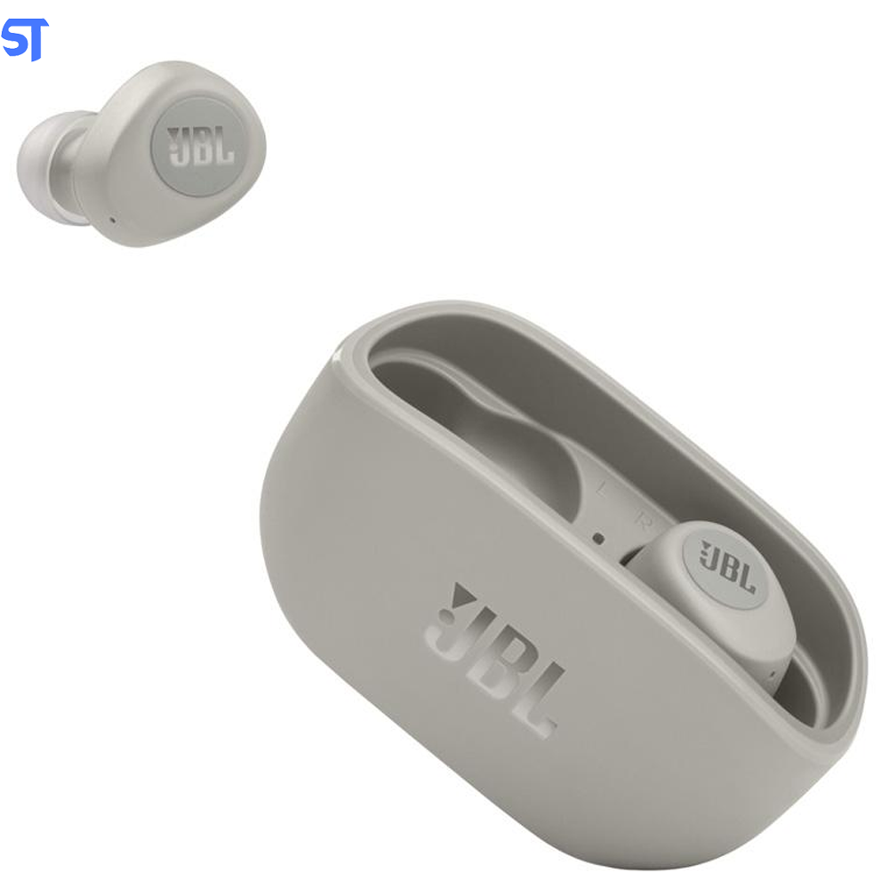 Fone de Ouvido Sem Fio Intra Auricular JBL Wave 100TWS, Bluetooth, com Microfone, Recarregável USB-C, Marfim - 28913514