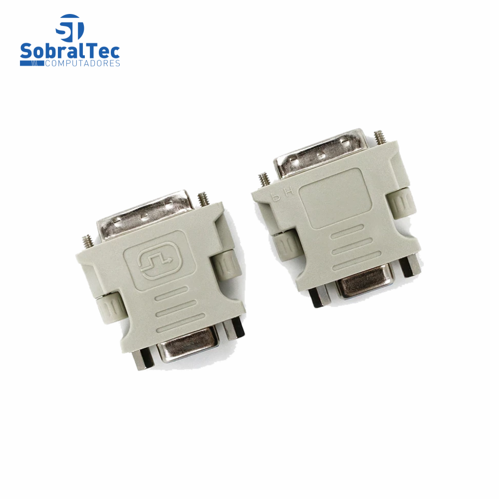 Adaptador Conversor DVI-I 24+5 Macho x VGA Fêmea Para Pc, Notebook, Placas De Vídeo