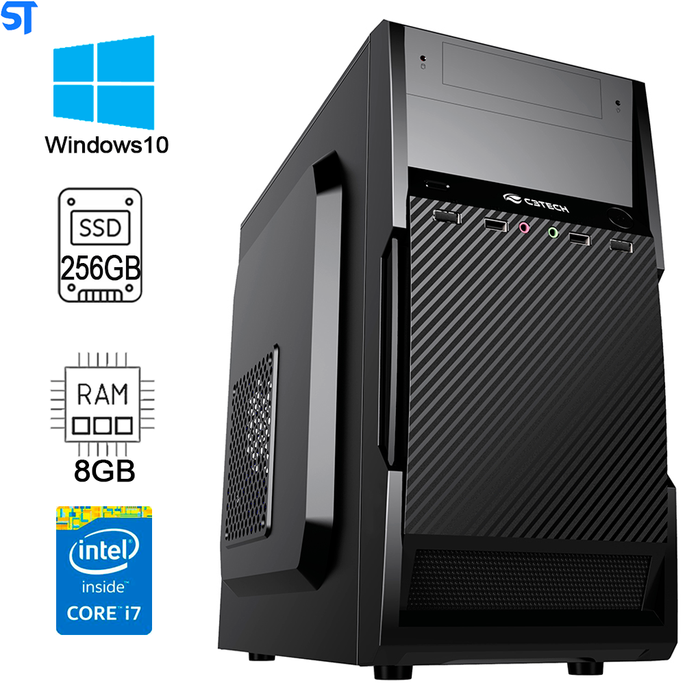 Computador Core i7-3770-HD SSD 256GB -Memória Ram 8GB - Windows 10