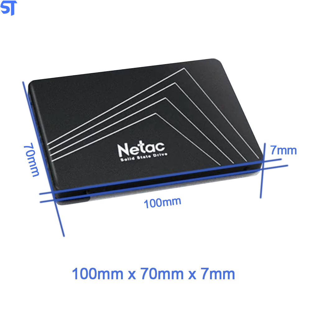 HD SSD 2Tb 2.5`SataIII 560Mbps de Leitura 520Mbps de Gravação Netac Black