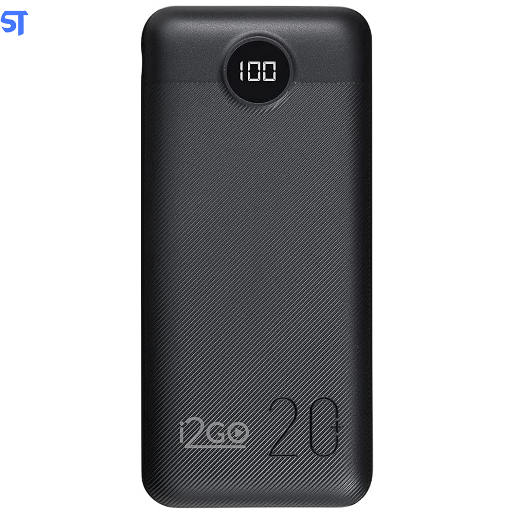 Carregador Power Bank Portátil Ultra Rápido 20000mAh Usb 2 Portas - I2GO