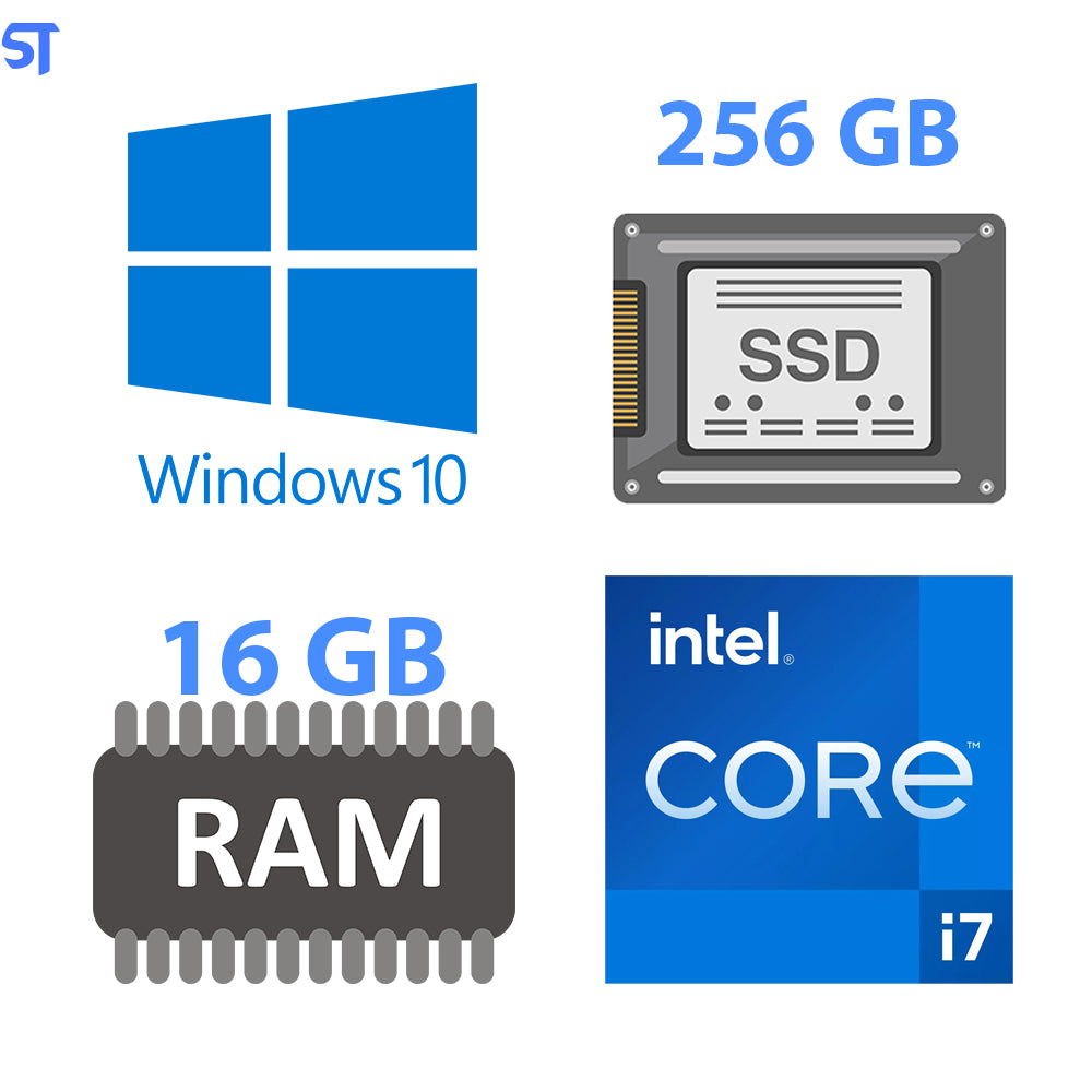 Computador Intel Core i7-3770 (3.4Ghz) - HD SSD 256GB - Memória Ram 16GB- ATX MT-27BK C3Plus- Windows 10 Pro