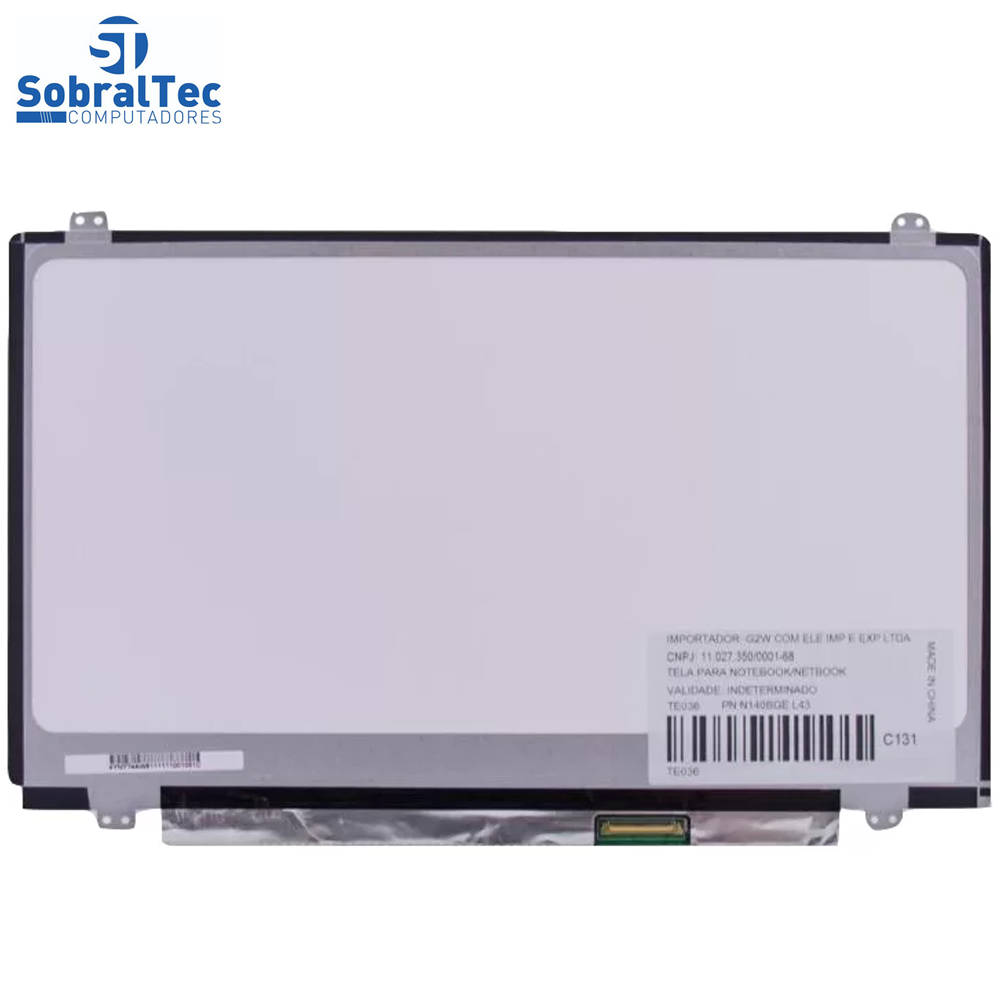 Tela Notebook LED Slim 40 Pinos 14 Polegadas N140BGE-Rev. C2