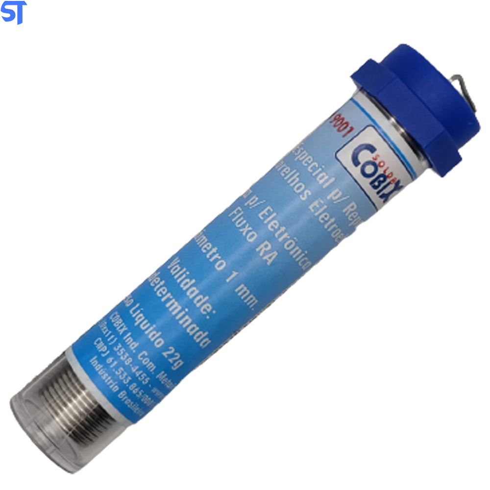 Solda Tubinho Fio Cheio 63x37 (SnxPb) 1.0mm 22g Cobix