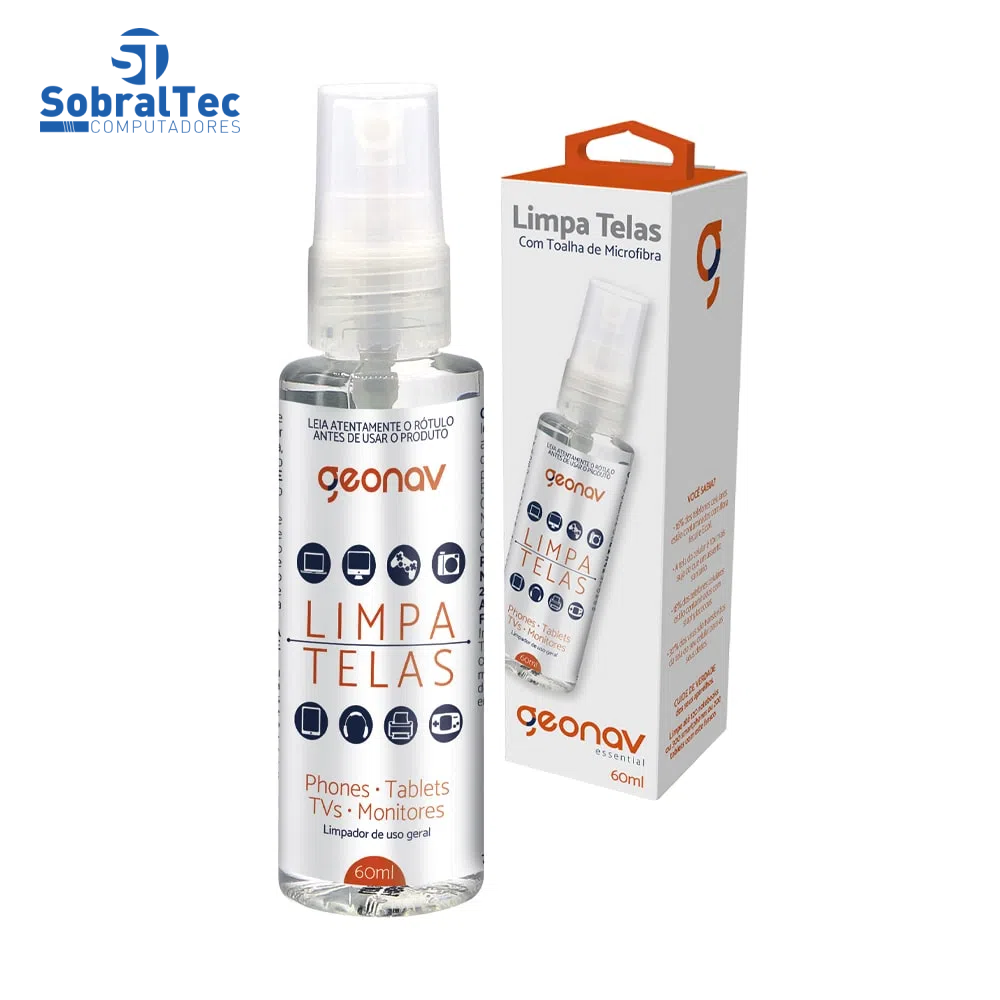 Kit Limpa Telas Screen Solution 60ML Geonav  - SC60ML
