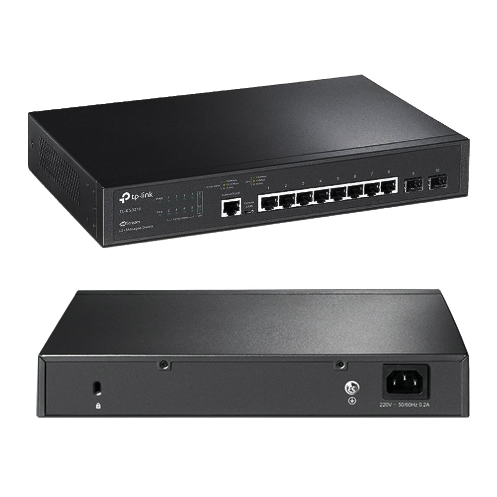 Switch Gerenciável 8 Portas L2 TP-Link TL-SG3210 Gigabit 10/100/1000Mbps Com 2 Slots SFP Jetstream