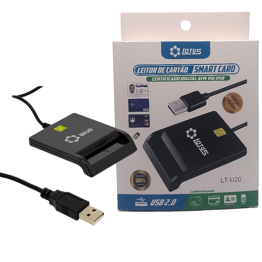 Leitora Cartão Smart Card Certificado Digital Usb Original Lotus
