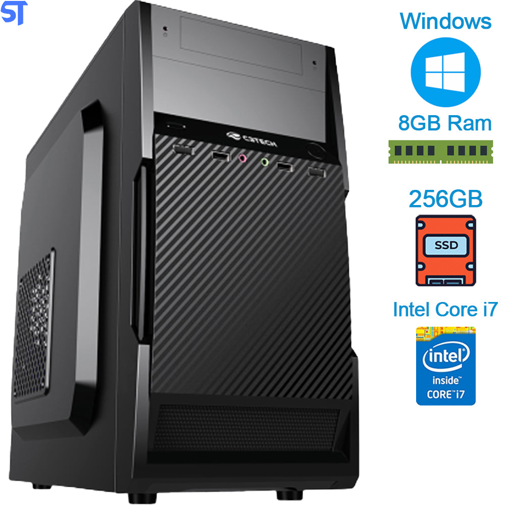 Computador Core i7-3770-HD SSD 256GB -Memória Ram 8GB - Windows 10