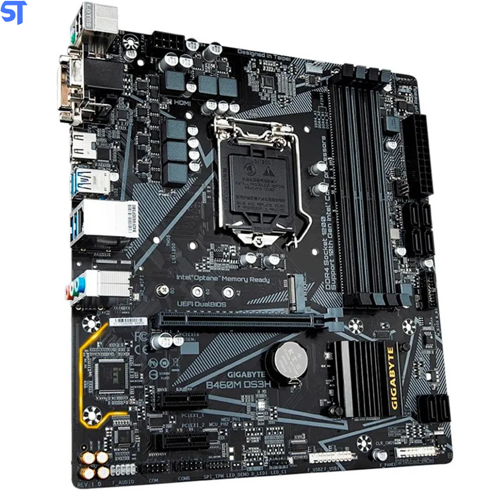 Kit Placa Mãe Gigabyte Ultra Durable LGA 1200 B460M DS3H V2 Chipset IntelH470 + Processador Intel Core i5 10500 3.10Ghz