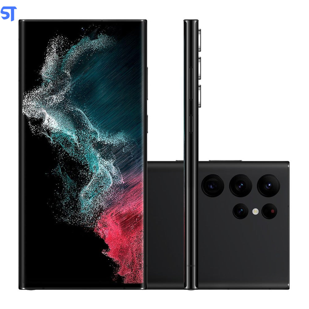 Smartphone Samsung Galaxy S22 Ultra 5G Preto 256GB, 12GB RAM, Tela de 6.8”, Câmera Quádrupla, Android 12 e Snapdragon 8