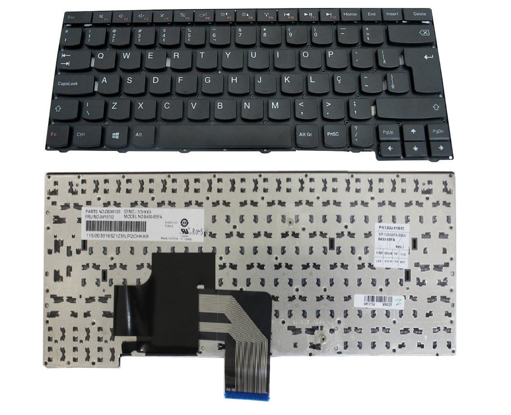 Teclado Notebook Lenovo Part Number Pk130ux1b02 | Preto Abnt2- Sem Moldura