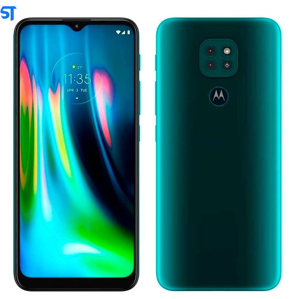 Smartphone Motorola Moto G9 Play 64GB Verde Turquesa Tela 6.5" Câmera 48 MP 2 MP 2 MP- XT2083-1
