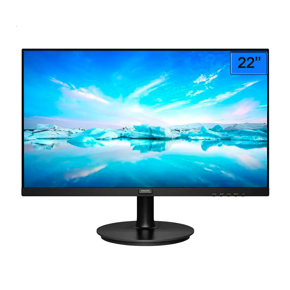 Monitor Philips 22", Full HD, Suporte Vesa, 75Hz Adaptive Sync VGA HDMI 221V8L Preto