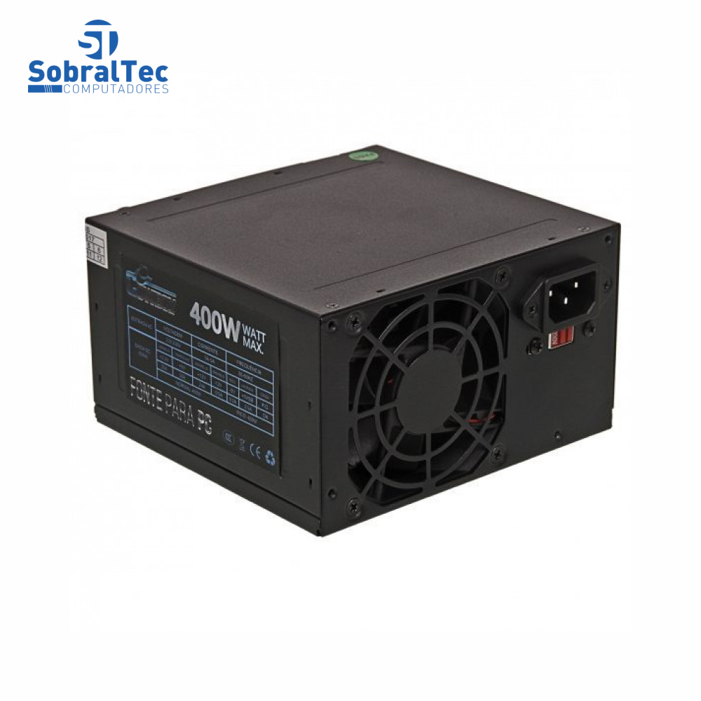 Fonte Atx Potencia Real Para PC Silenciosa Chaveada 400W KP-532 Knup