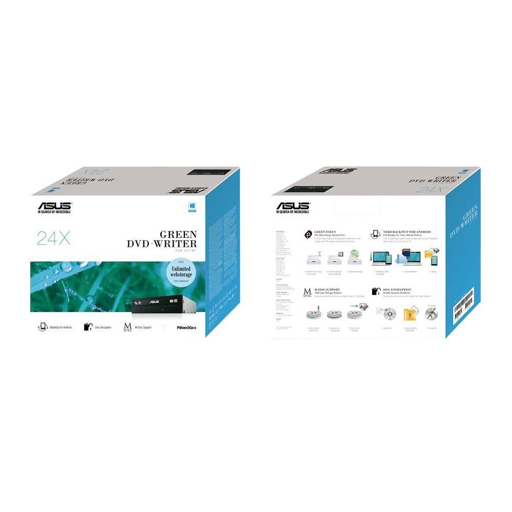 Gravador Interno 24x Drw F1mt Preto Asus Drive Asus Dvd Drw