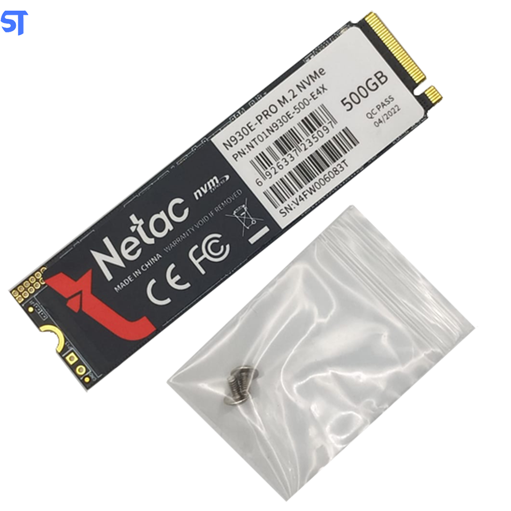 M.2 SSD NVME 500GB Netac  2500Mb/s Leitura 2100Mb/s Escrita