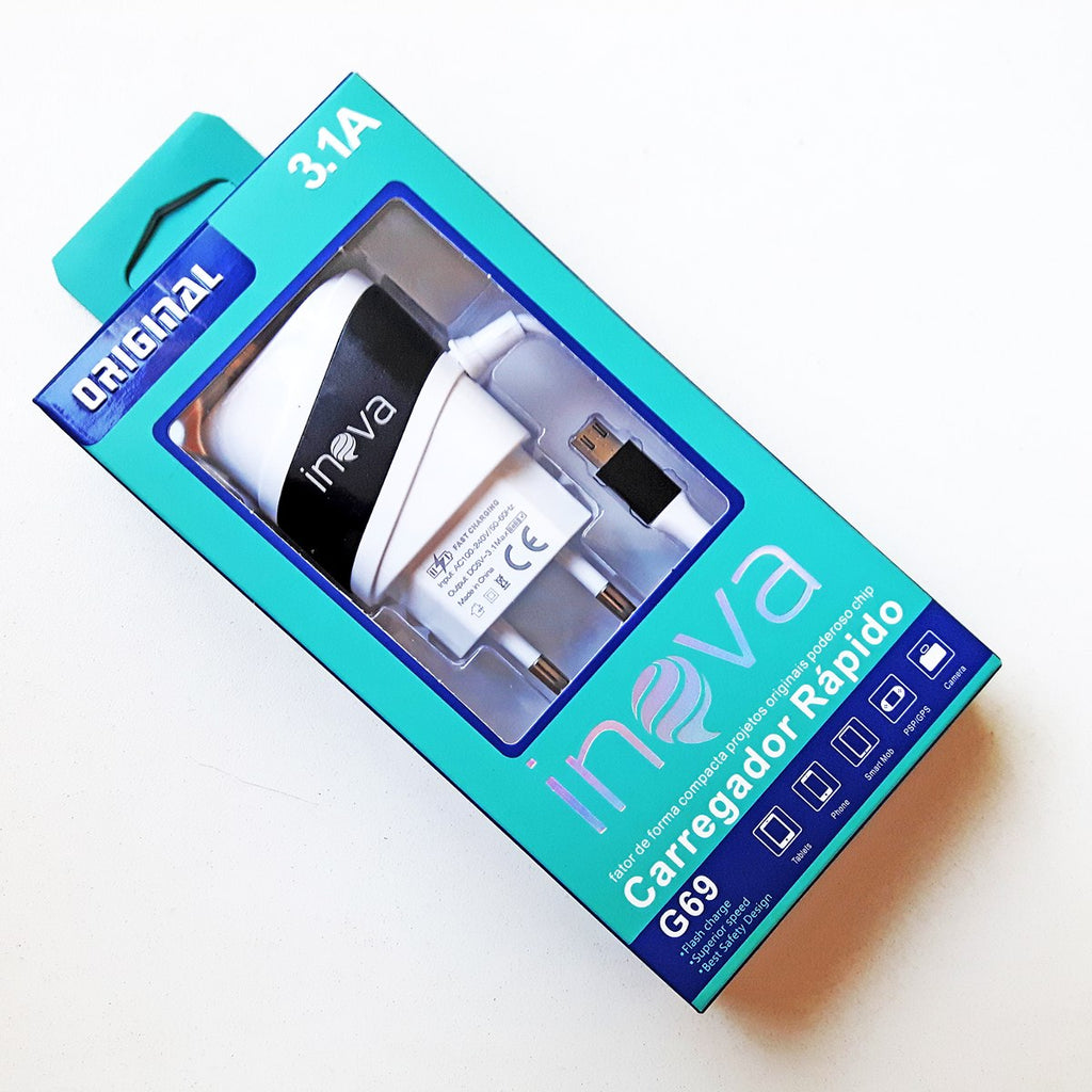 Carregador Para Android 3.1a Inova CAR-G5051 Preto