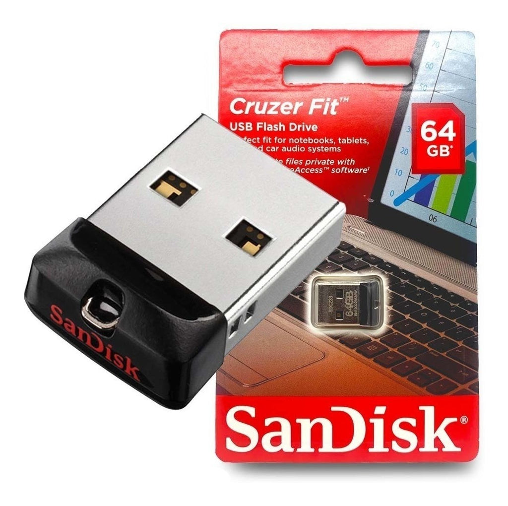 Pen Drive Nano 64 GB Sandisk Cruzer Fit Usb Flash Drive