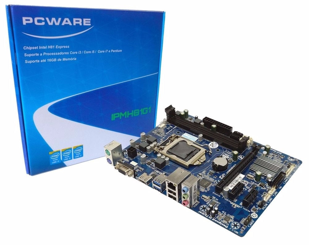 Placa Mãe Pcware 1150 IPMH81G1 SUP I3/I5/I7 16GB 1600MHZ DDR3