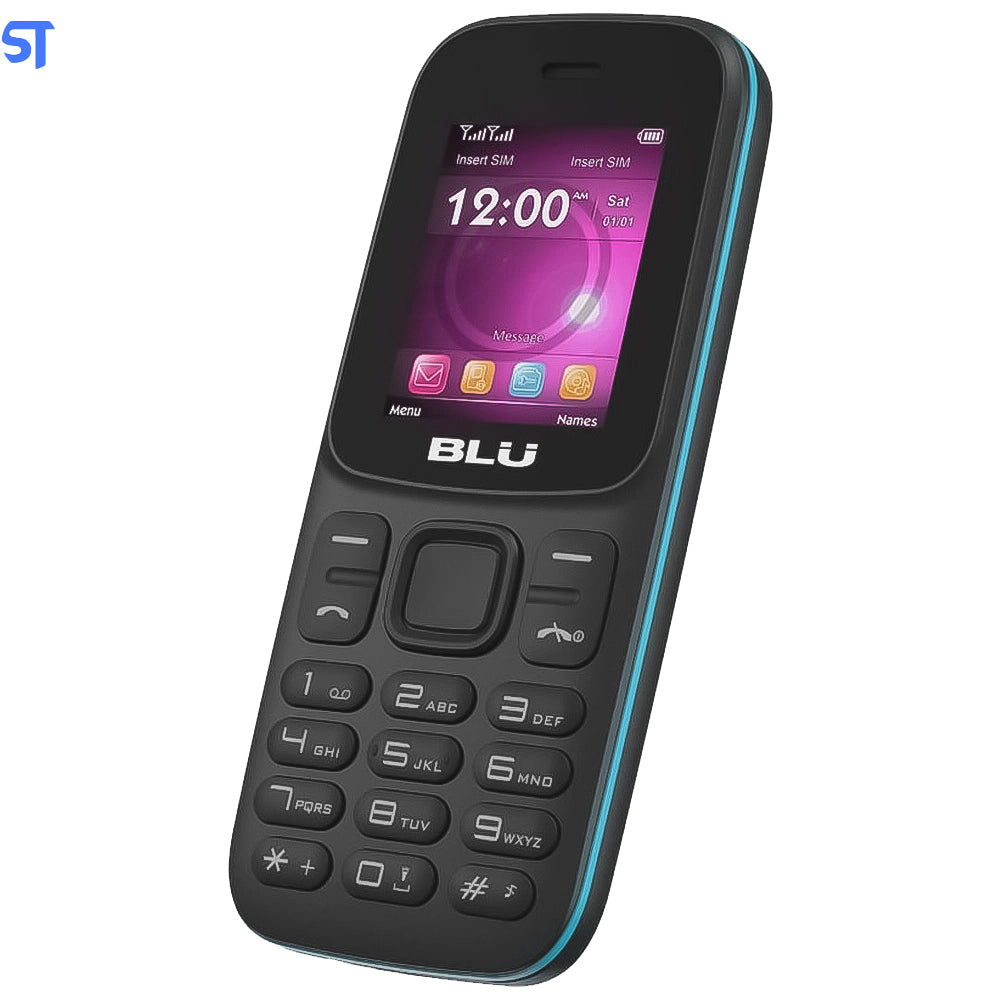 Celular Blu Z5 Dual Sim 32MB Tela De 1.8 Câmera Vga E Rádio Fm - Preto/Azul