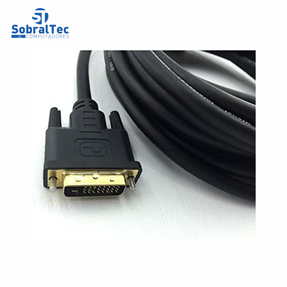 Cabo Hdmi 2.0 Macho Para Dvi 24+1 Macho 2Mt Conectores Dourados FSU SHD02020